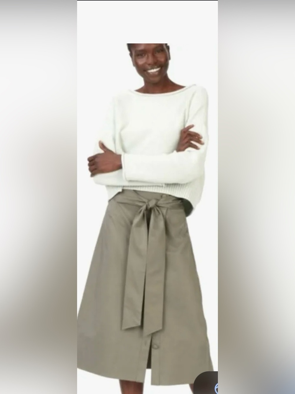 Club Monaco Jalilia Button Front Midi Skirt